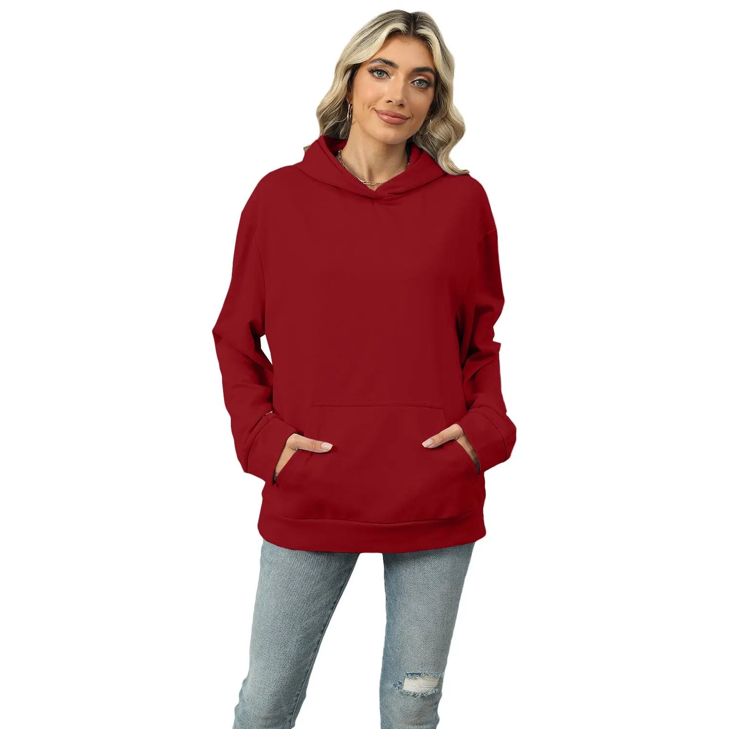 Casual Hooded Pocket Sweatshirt Women Nipaaj