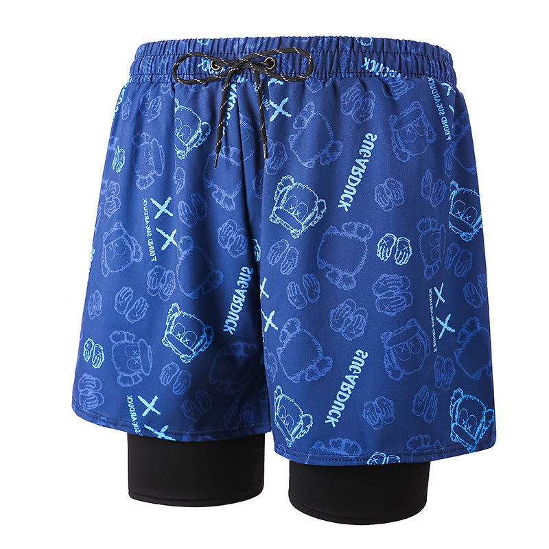 Anti-embarrassment Men's Swimming Trunks
