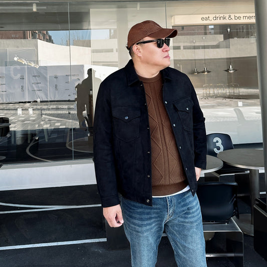 Men's Plus Size Short Lapel Thin Cotton Jacket