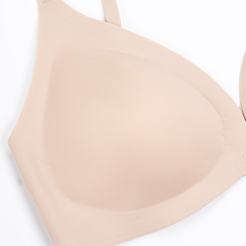 Women's Underwear Thin Small Breast Push Up Women's Front Buckle Backless Bra