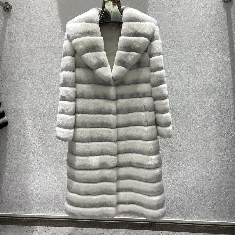 Women's Minimalist And Versatile Standing Collar Fur Jacket null