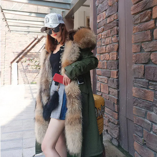 Women's Winter Wool Collar Coat Long Style Overcome null