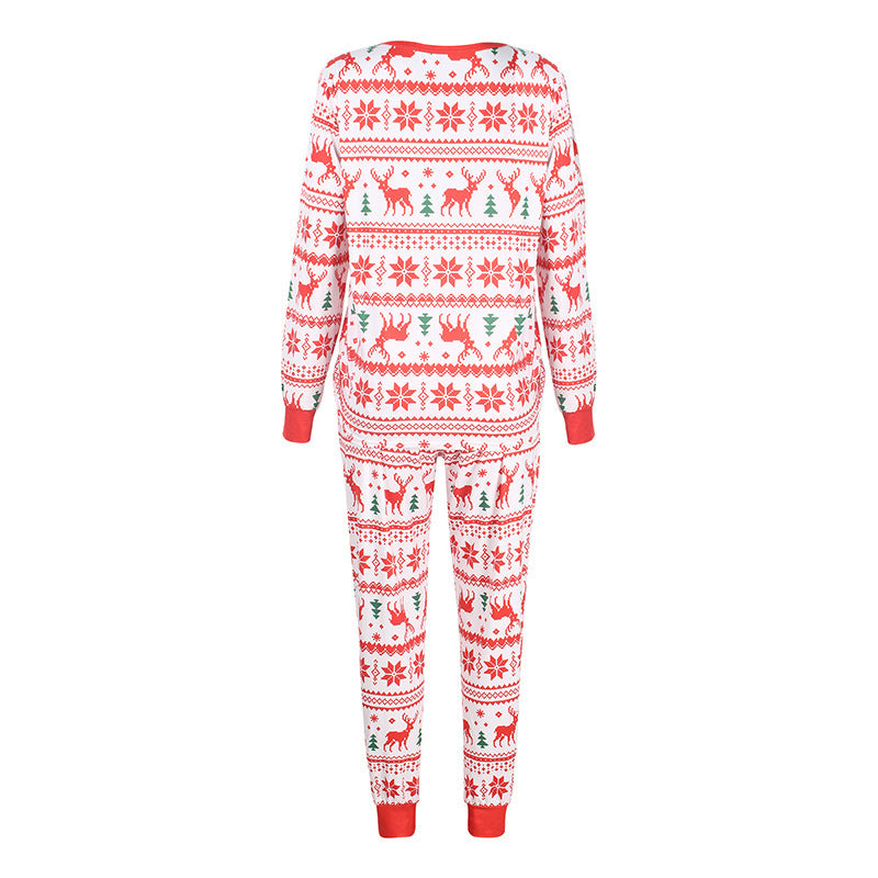 Printed Long-sleeved Casual Parent-child Suit
