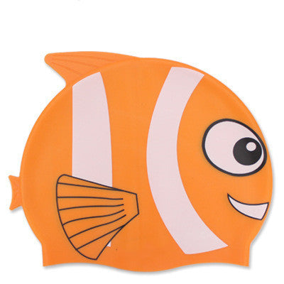 Silicone Children's Swimming Cap Cute Cartoon