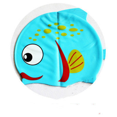 Silicone Children's Swimming Cap Cute Cartoon