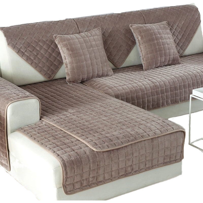 Cross-border Thickened Fleece Sofa Cushion Non-slip Cushion Autumn And Winter
