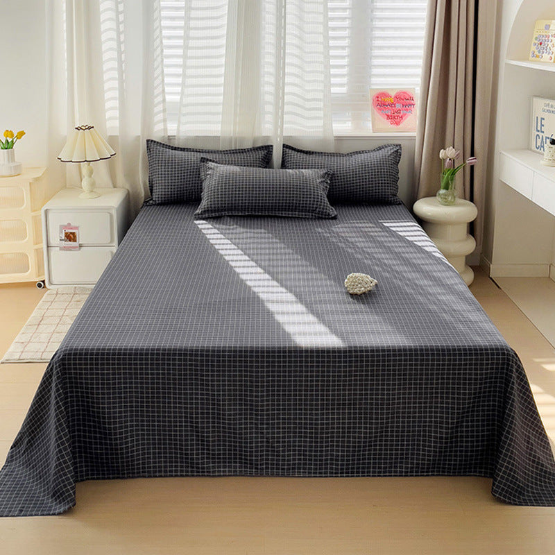 Summer Washed Cotton Bed Sheet Student Dormitory