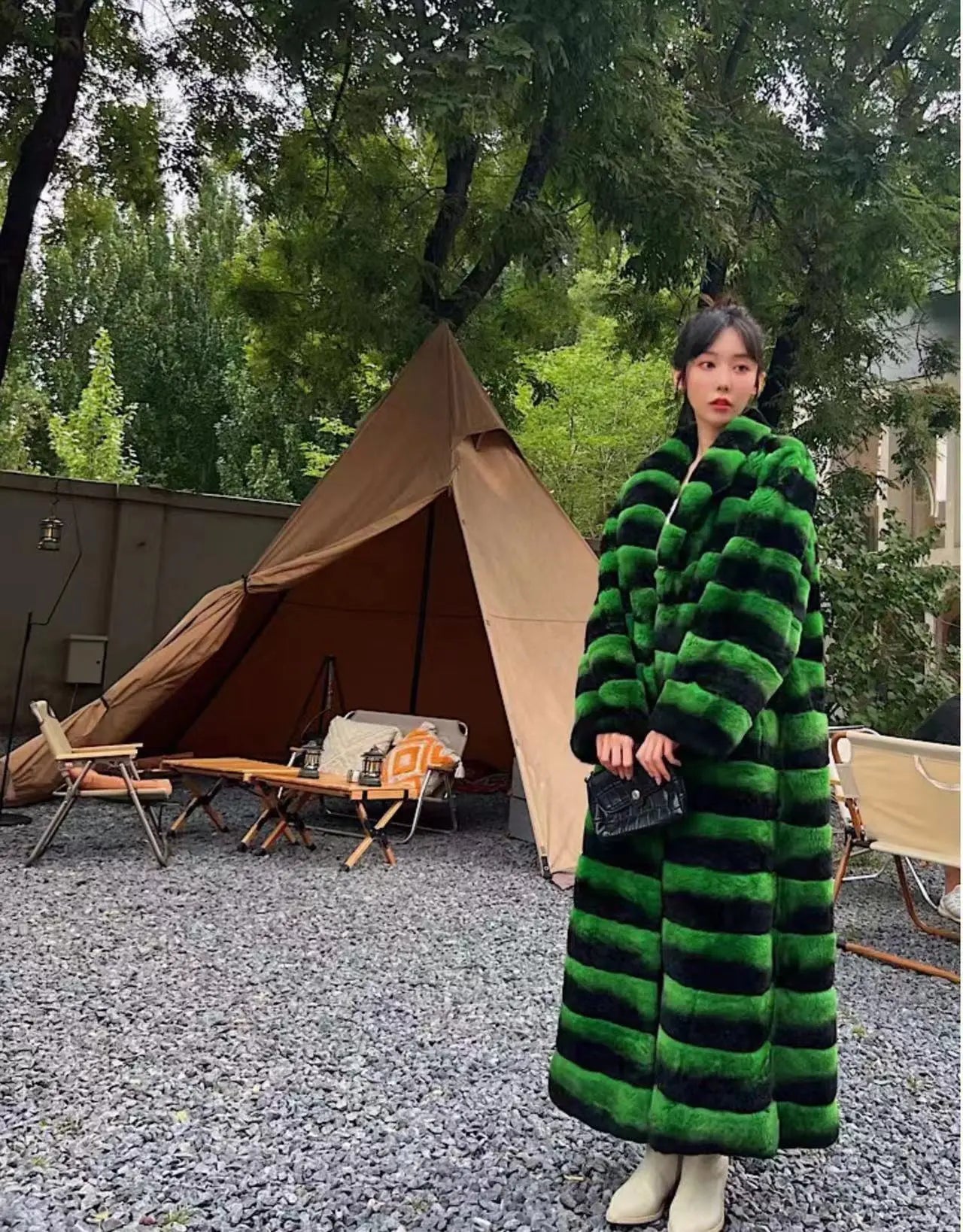 Women's Minimalist And Versatile Standing Collar Fur Jacket null