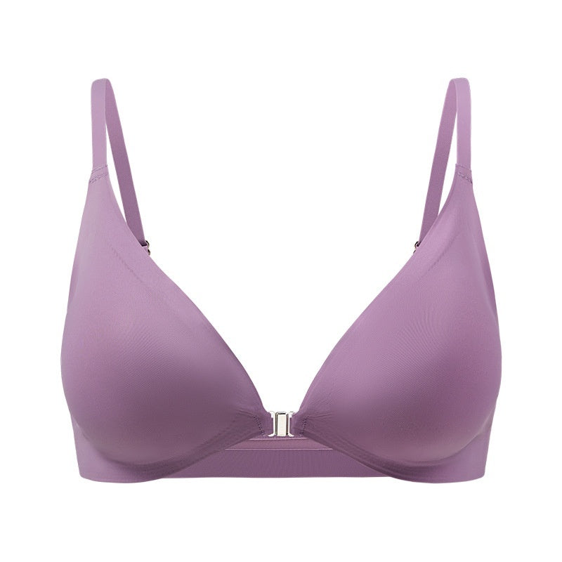 Women's Underwear Thin Small Breast Push Up Women's Front Buckle Backless Bra