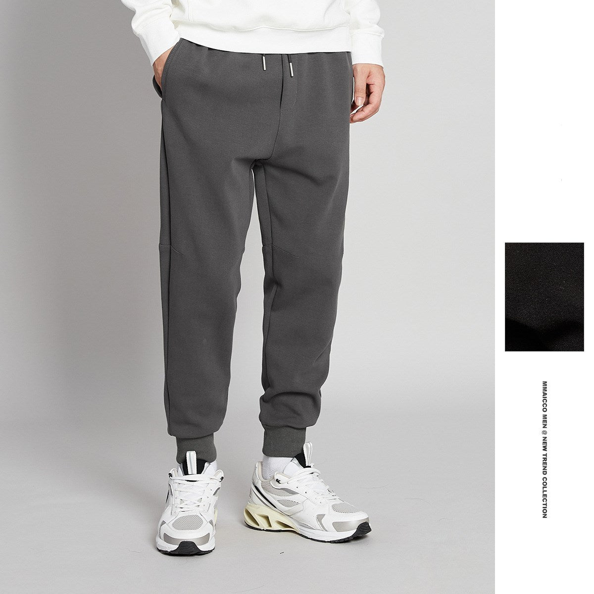 Autumn and Winter New Men's Wear Mid-waist Drawstring Casual Pants Men