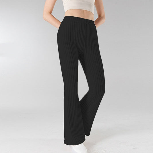 Women's Wide-leg Pants Fashion Horn Solid Color Slim Fit