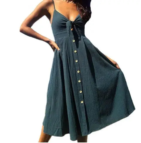 Women Summer Dresses Sleeveless Backless Strap Long Close-fitting Sheath Female Party Evening Dresses Vestidos null