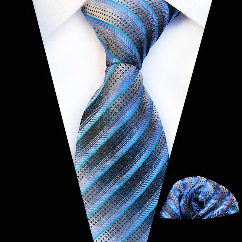 Fashion Plaid Tie Square Scarf Set