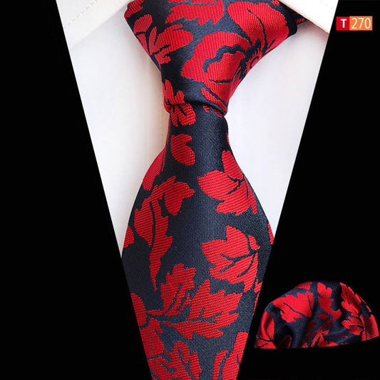Men's Suit Accessories Red Floral Tie