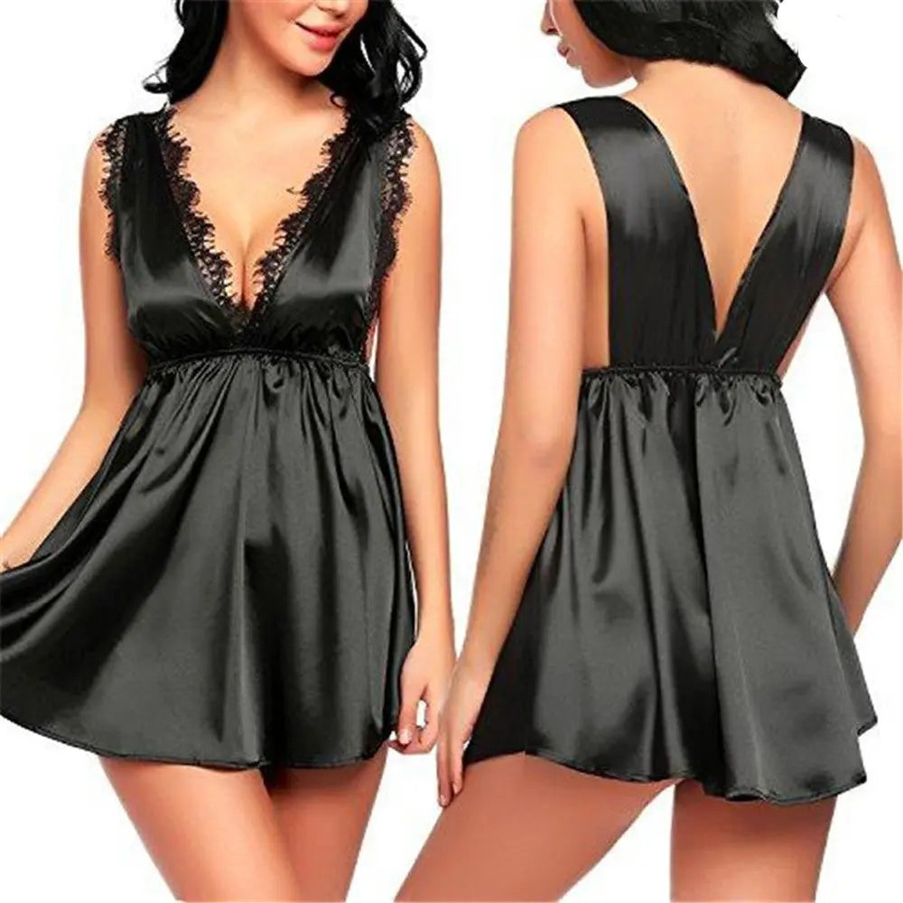Women Sexy Bra Nightdress Nightwear Lingerie Nightwear Nightdress Nipaaj