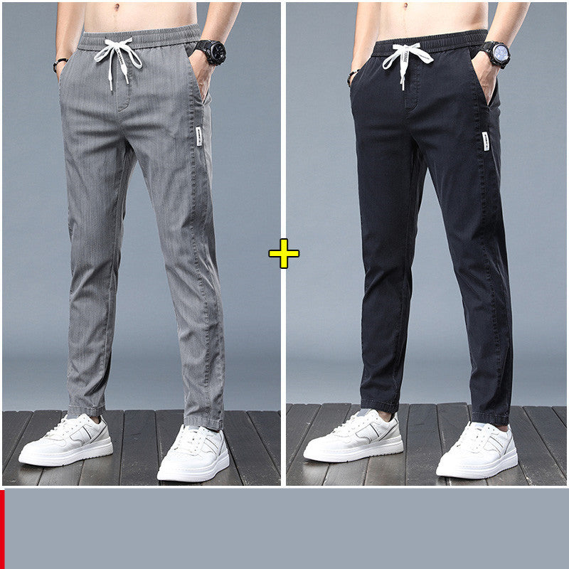 Ice Silk Men's Thin Loose And Breathable Straight Casual Pants