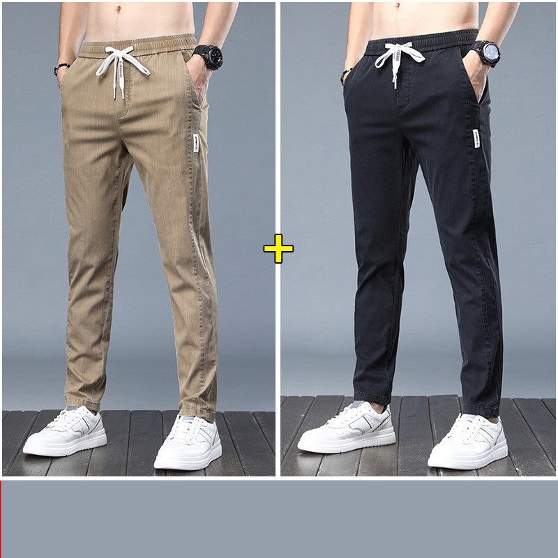 Ice Silk Men's Thin Loose And Breathable Straight Casual Pants