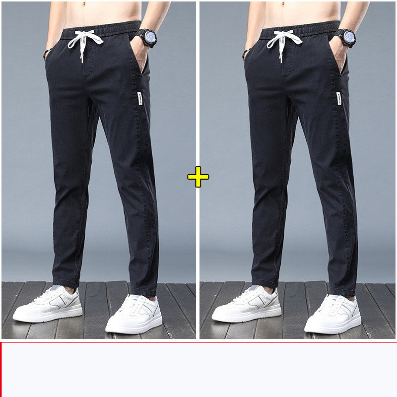 Ice Silk Men's Thin Loose And Breathable Straight Casual Pants