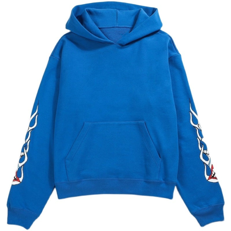 Blue Little Ghost Hoodie Men's Trendy Sweater