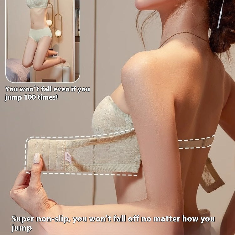 Summer Ultra-thin Strapless Underwear For Women Non-slip Push Up Invisible Tube Top