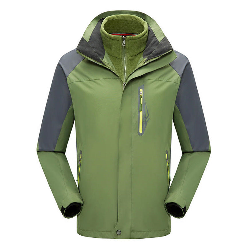 Winter Fleece-lined Thickened Three-in-one Shell Jacket Outdoor Windproof Waterproof Mountaineering Suit