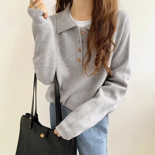 Loose-fitting Long Sleeve Sweater Women Nipaaj