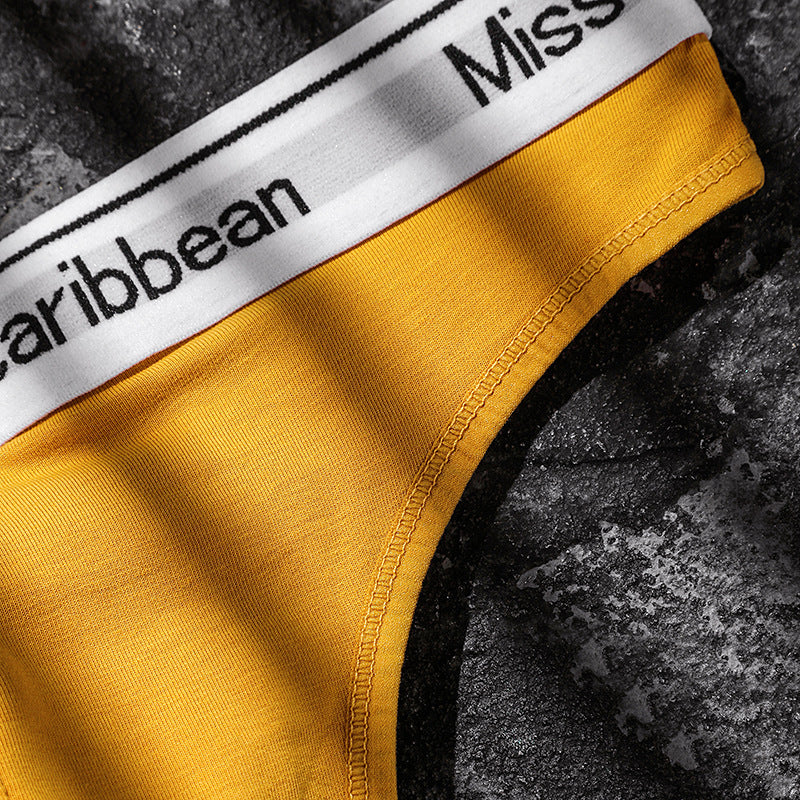 Men's Underwear Sexy U Convex Sports Fitness Letter Waist Cotton