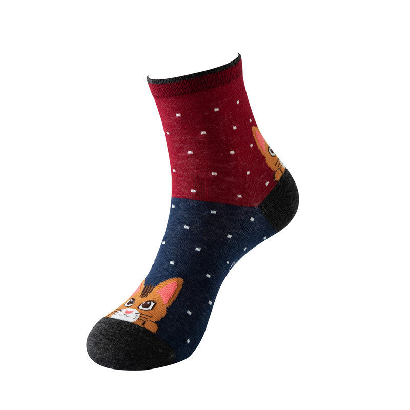 Mid-calf New Cat Pattern Women's Socks