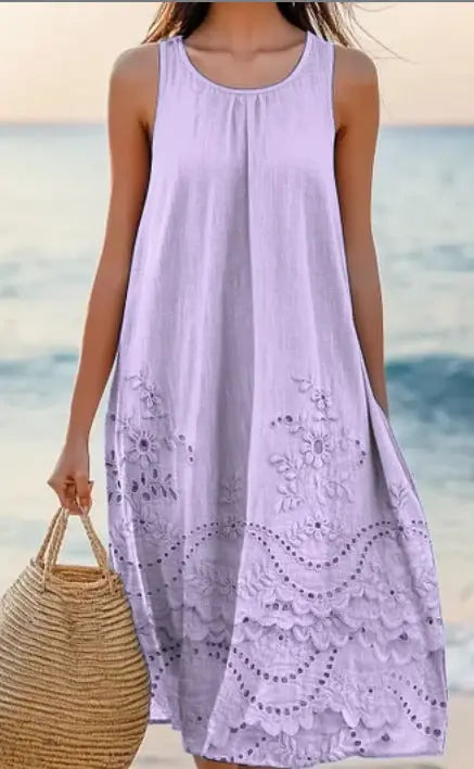 Polyester Short-sleeve One-piece Dress For Women null