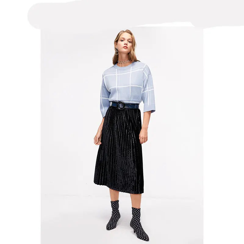 Loose small fragrance style pullover sweater Nipaaj