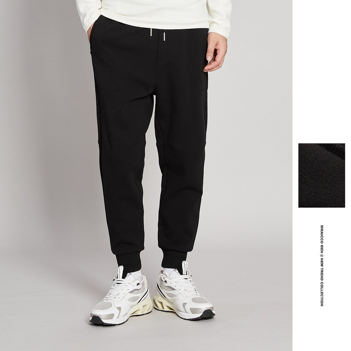 Autumn and Winter New Men's Wear Mid-waist Drawstring Casual Pants Men