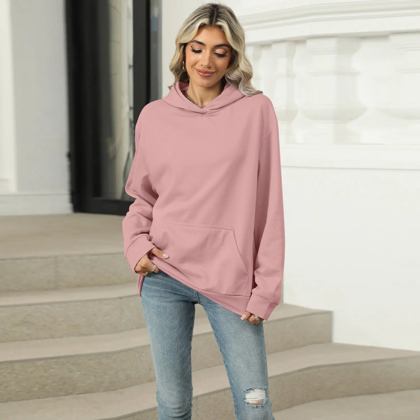 Casual Hooded Pocket Sweatshirt Women Nipaaj