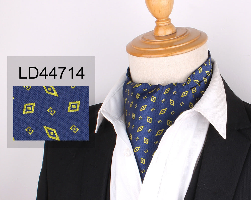 Men's Scarf Silk Floral Collar Mouth Napkin