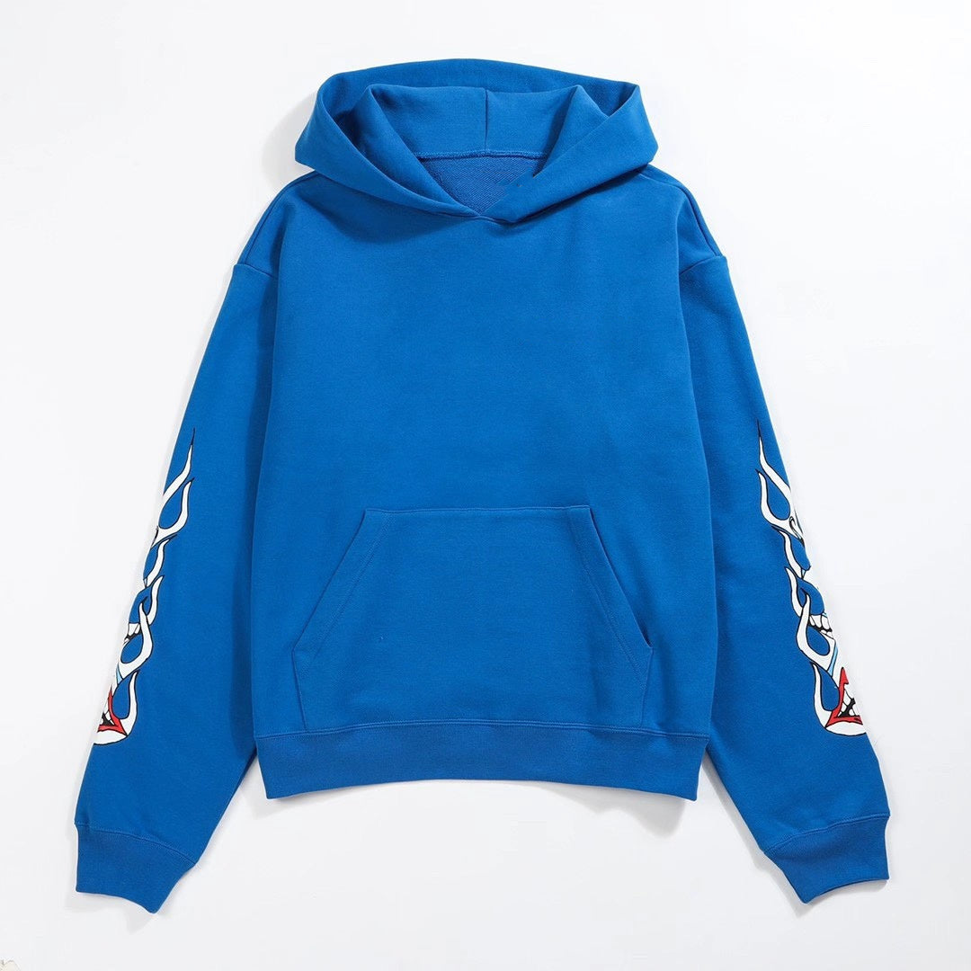 Blue Little Ghost Hoodie Men's Trendy Sweater
