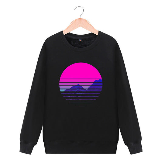 Round neck sweater casual jacket