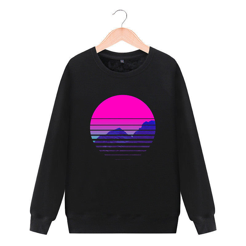 Round neck sweater casual jacket