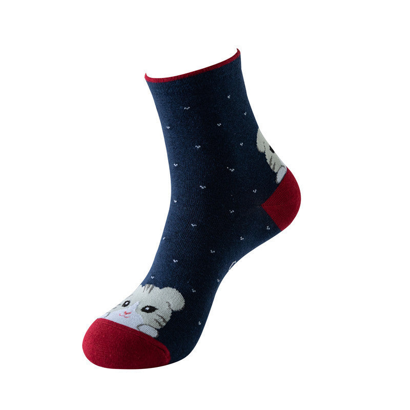 Mid-calf New Cat Pattern Women's Socks
