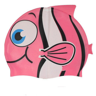 Silicone Children's Swimming Cap Cute Cartoon