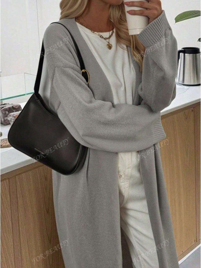 Spring Autumn New V-Neck Buttonless Super Loose Long Sleeve null