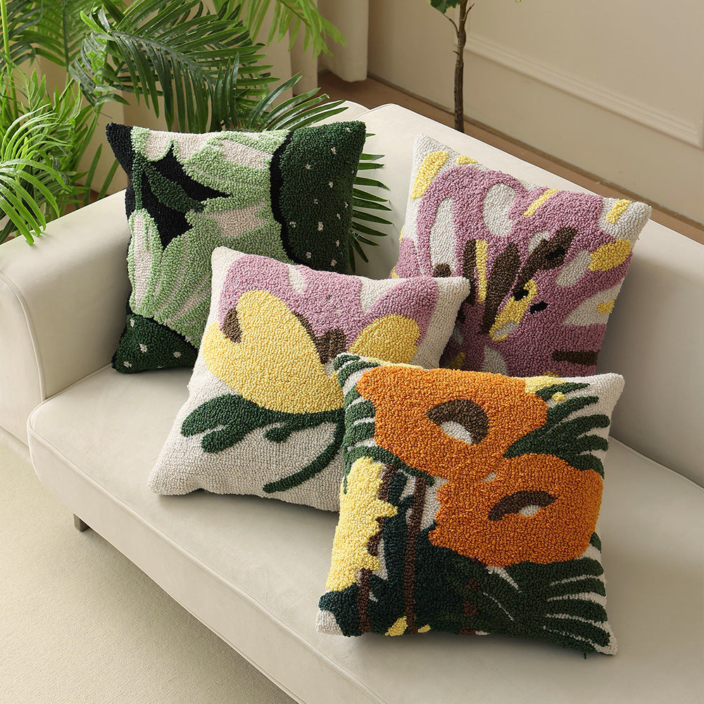 Simple Living Room Sofa Pillow Cases High Fixed Dense Loop Velvet Light Luxury