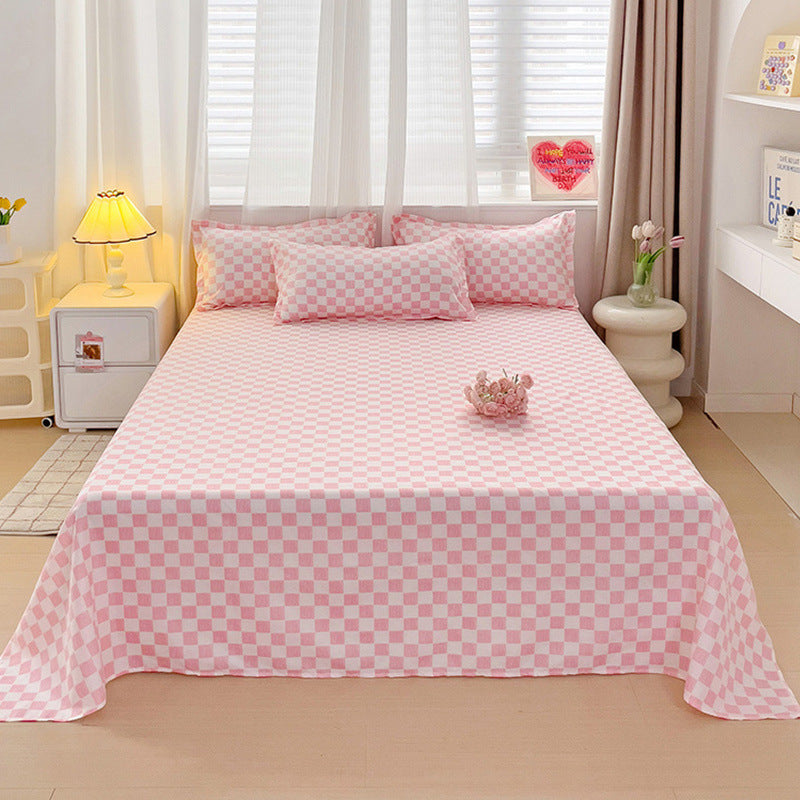 Summer Washed Cotton Bed Sheet Student Dormitory