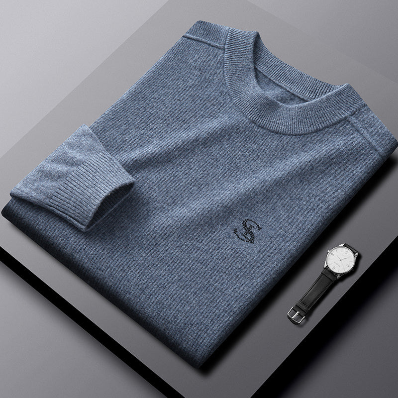 Pure Color All-match Casual Loose Middle-Aged Father's Cardigan