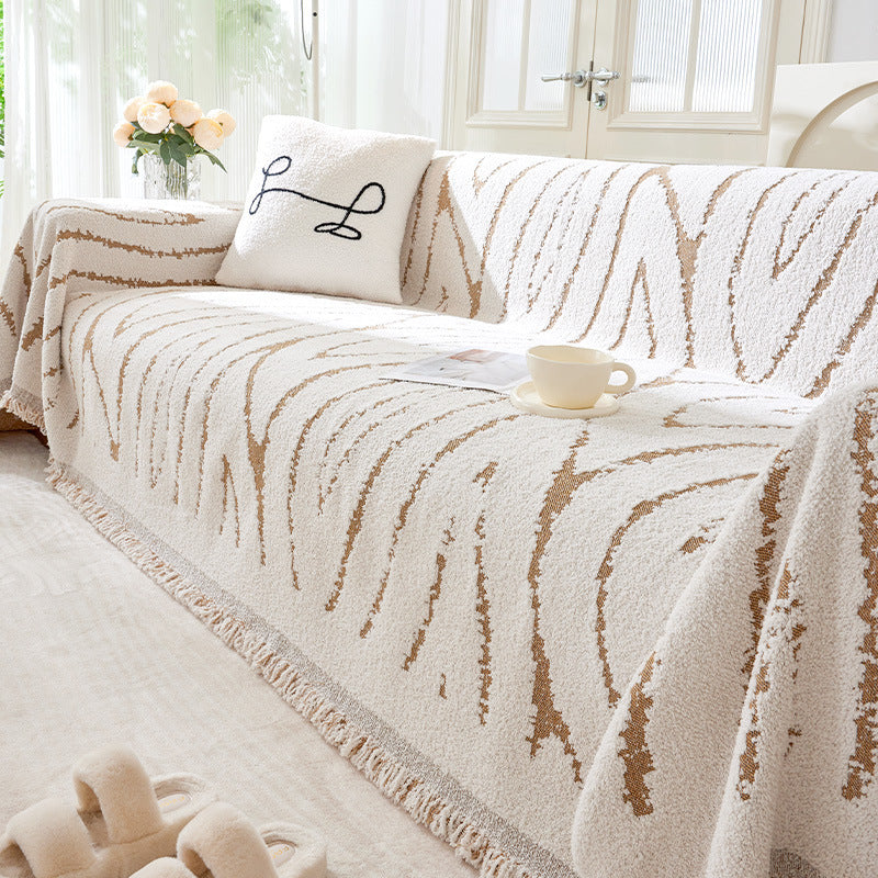 Wool Yarn One-piece Full Covered Light Luxury Fabric Sofa Cover