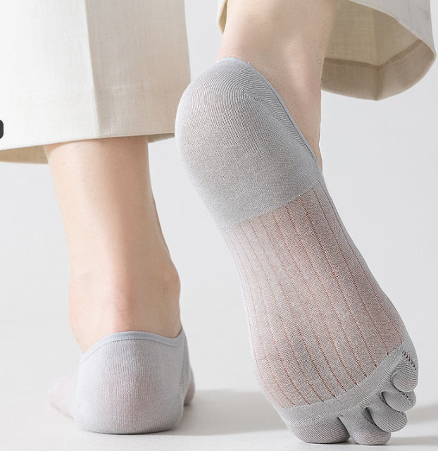 Modal Cotton Five-finger Ultra-thin Breathable Boat Socks