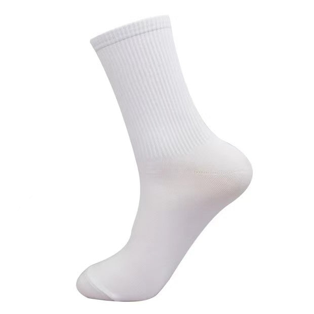 Macaron Colorful Mid-calf Length Couple Combed Cotton Processing Socks