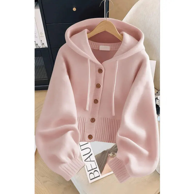 Soft Glutinous Hooded Sweater Coat Ladies Nipaaj
