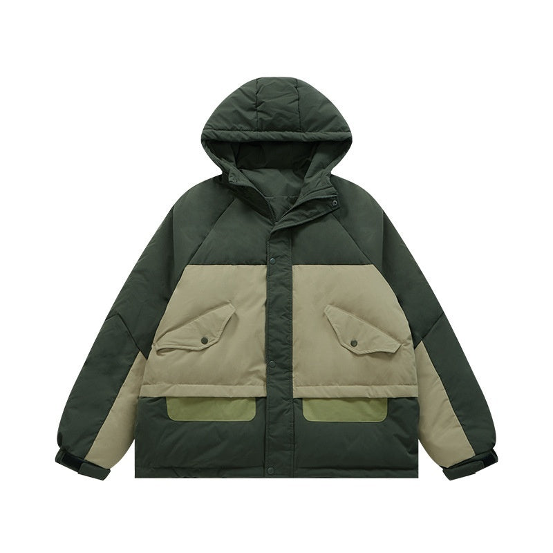 Men's Clothing Retro Workwear Down Jacket Trendy Brand New 90 White Duck Down Jacket