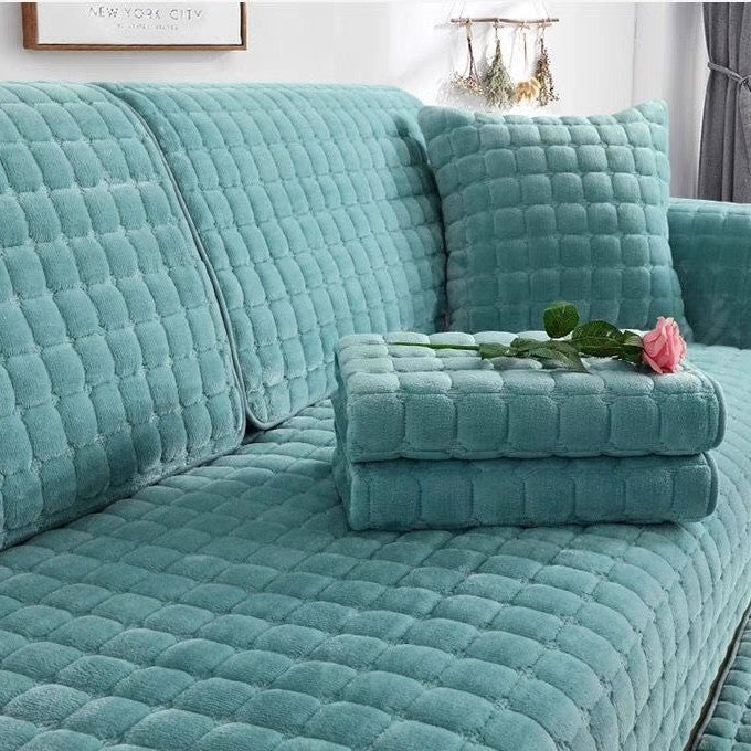Cross-border Thickened Fleece Sofa Cushion Non-slip Cushion Autumn And Winter