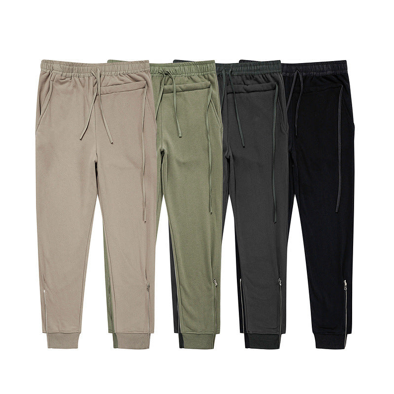 High Street Zip And Fleece Sweatpants Fashion