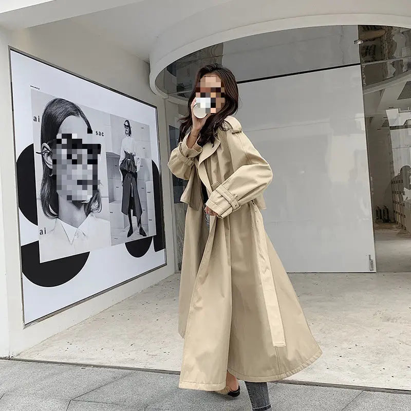 Women's Medium Length Detachable Trench Style Overcoat null